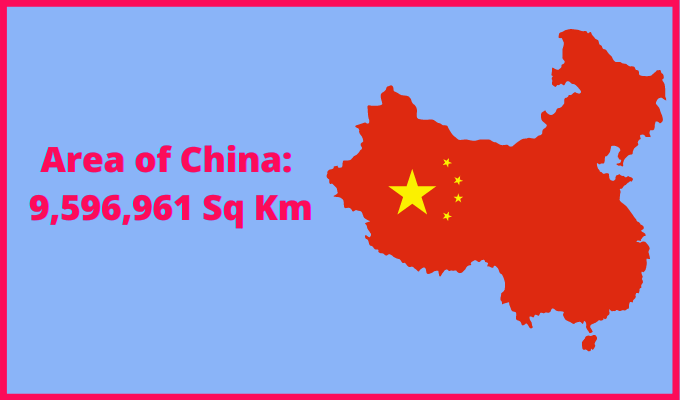 Area of China compared to Illinois