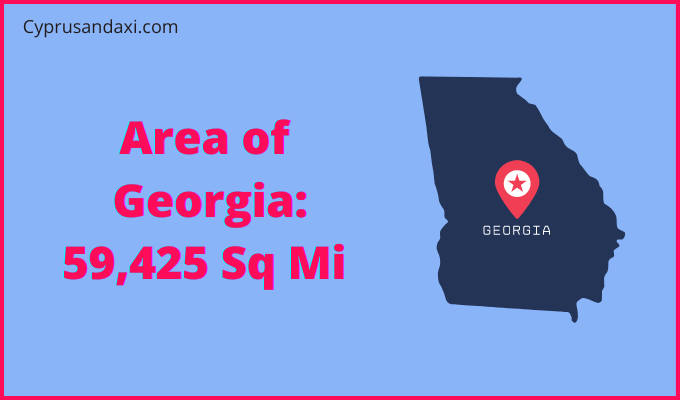 Area of Georgia compared to Afghanistan