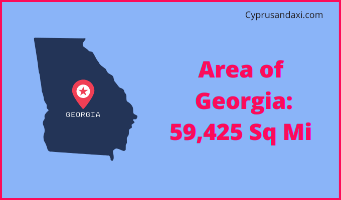 Area of Georgia compared to Oman