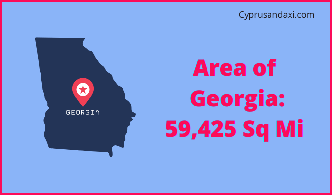 Area of Georgia compared to South Africa