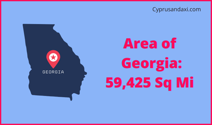 Area of Georgia compared to Sri Lanka