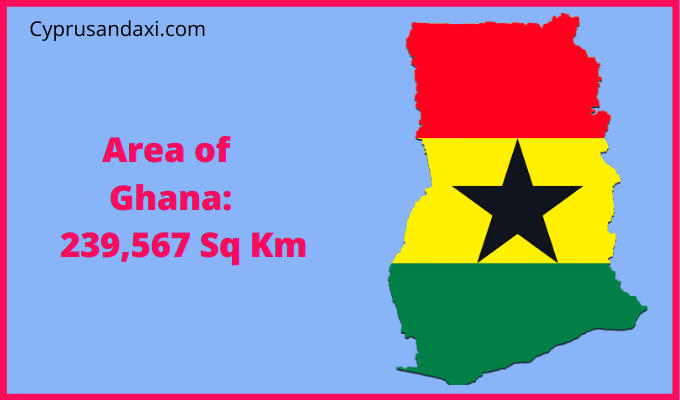 Area of Ghana compared to Georgia