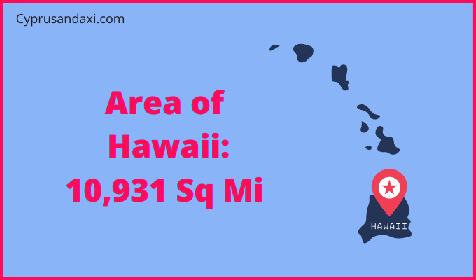Area of Hawaii compared to Ethiopia