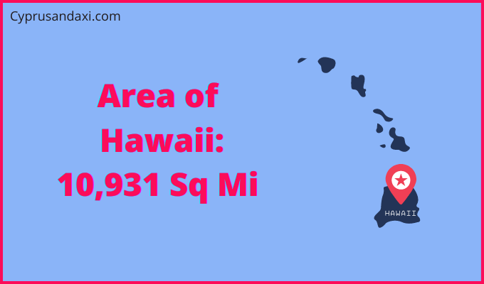 Area of Hawaii compared to Saudi Arabia