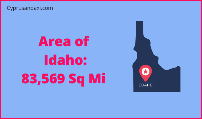 Area of Idaho compared to Denmark
