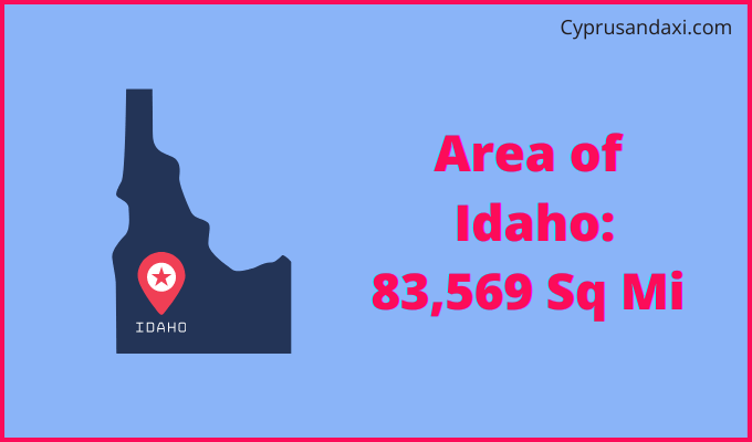 Area of Idaho compared to Myanmar
