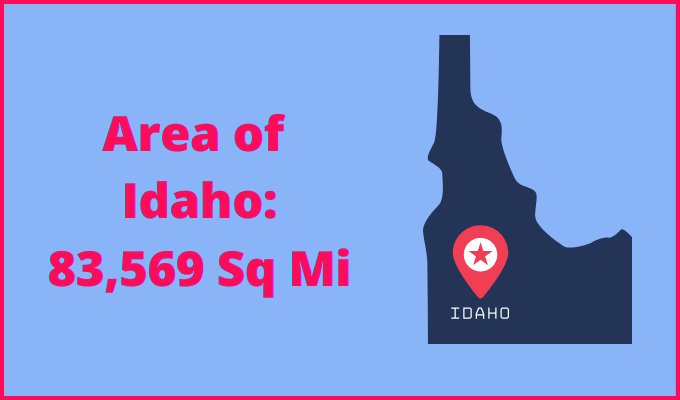 Area of Idaho compared to Puerto Rico