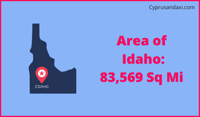 Area of Idaho compared to the Netherlands