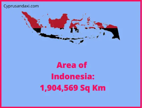 Area of Indonesia compared to Hawaii