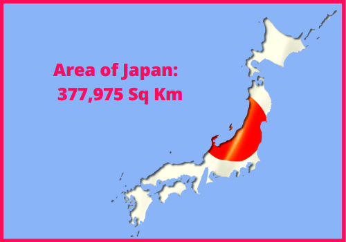 Area of Japan compared to Hawaii