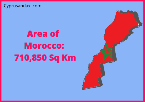 Area of Morocco compared to Hawaii