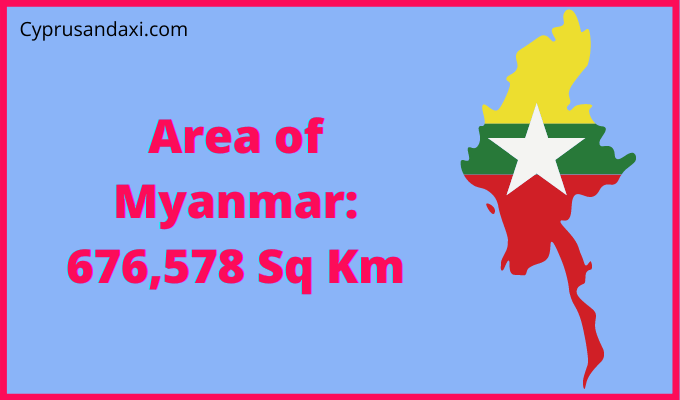 Area of Myanmar compared to Hawaii