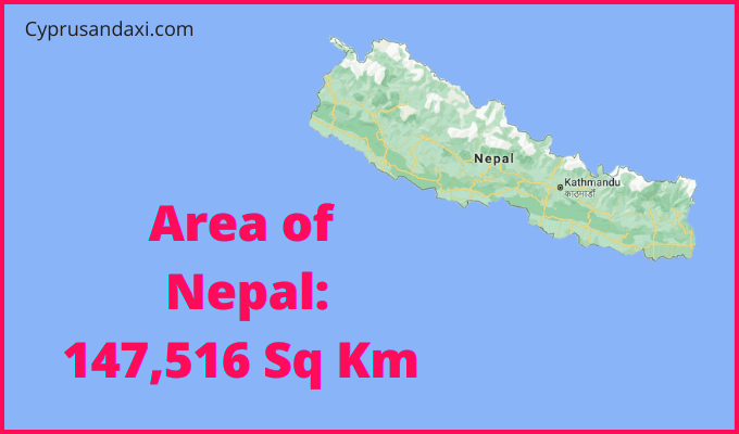 Area of Nepal compared to Hawaii