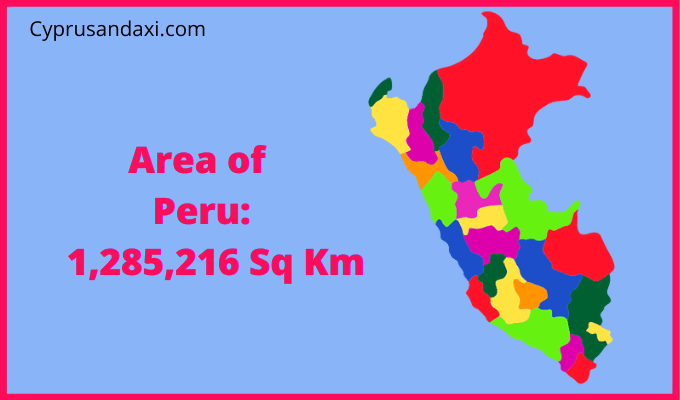 Area of Peru compared to Hawaii