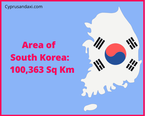 Area of South Korea compared to Hawaii