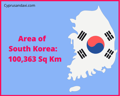 Area of South Korea compared to Illinois