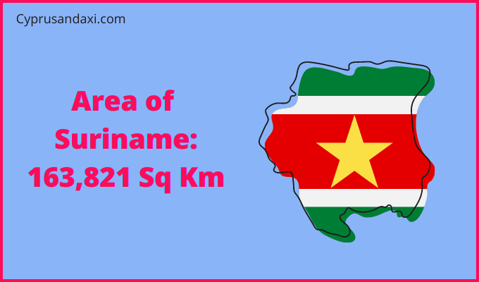 Area of Suriname compared to Georgia