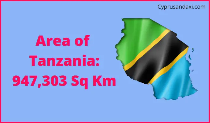 Area of Tanzania compared to Hawaii