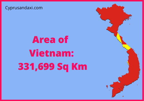 Area of Vietnam compared to Hawaii
