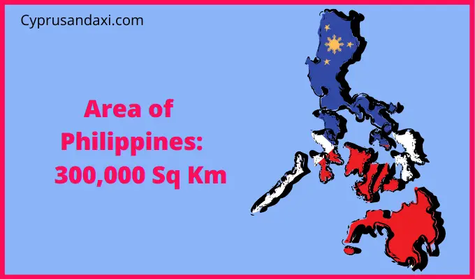 Area of the Philippines compared to Hawaii