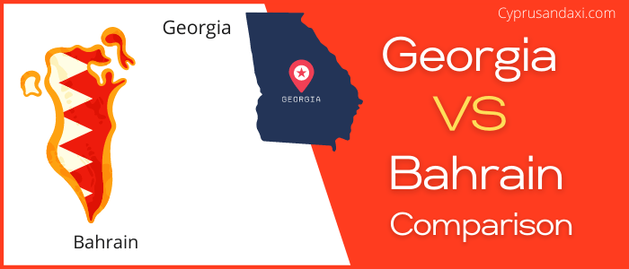 Is Georgia bigger than Bahrain