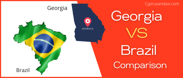Is Georgia bigger than Brazil