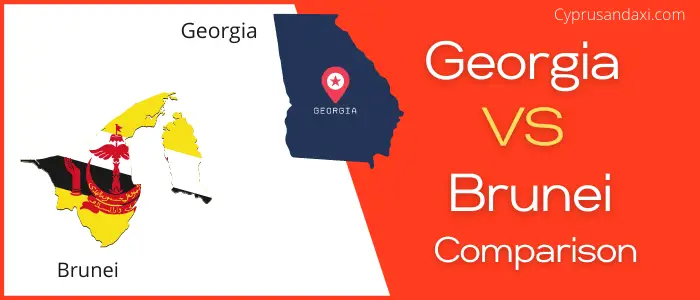 Is Georgia bigger than Brunei