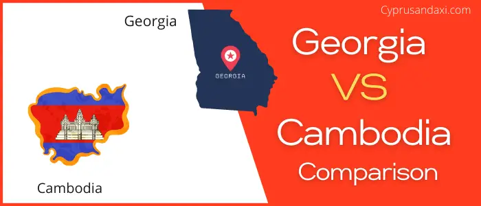 Is Georgia bigger than Cambodia