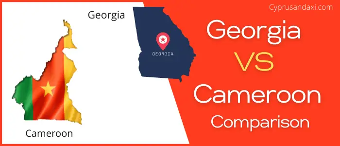 Is Georgia bigger than Cameroon