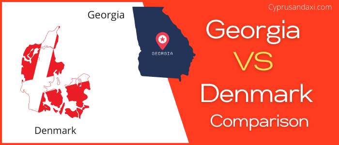 Is Georgia bigger than Denmark