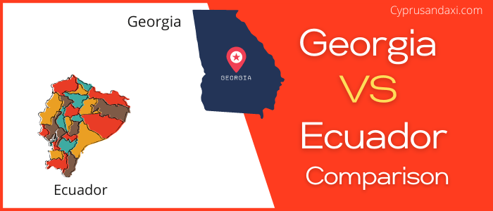 Is Georgia bigger than Ecuador