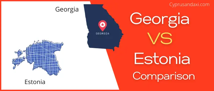 Is Georgia bigger than Estonia