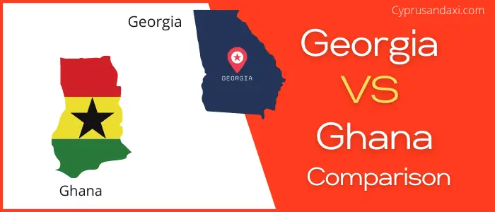 Is Georgia bigger than Ghana