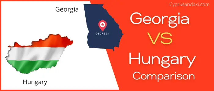 Is Georgia bigger than Hungary