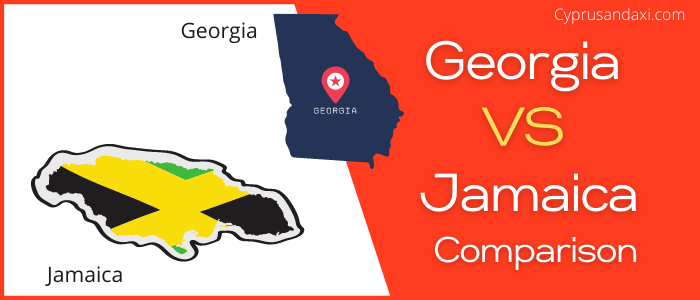 Is Georgia bigger than Jamaica