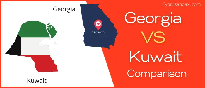 Is Georgia bigger than Kuwait