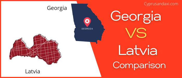 Is Georgia bigger than Latvia