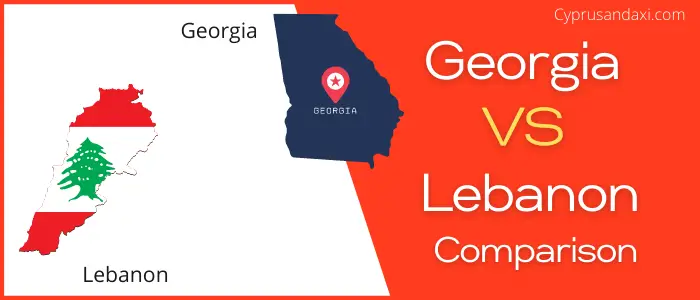Is Georgia bigger than Lebanon