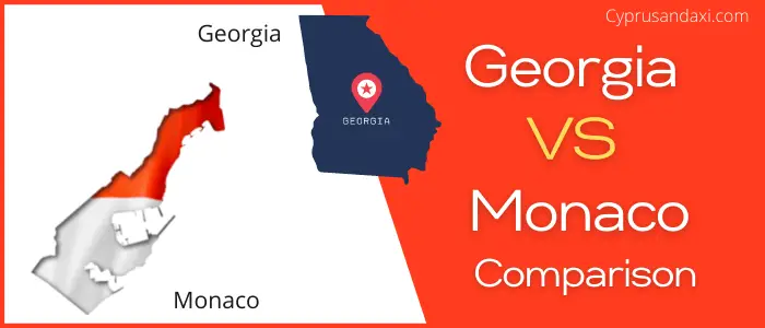 Is Georgia bigger than Monaco