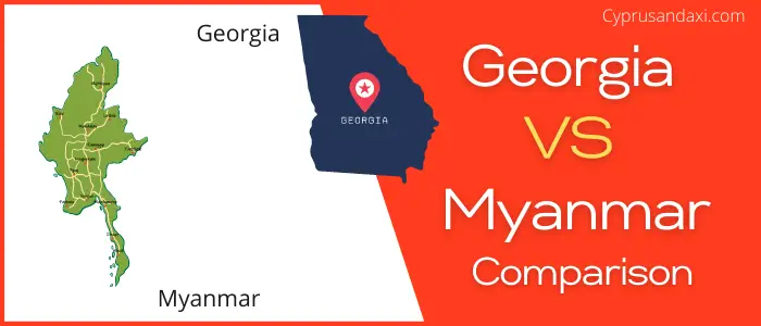 Is Georgia bigger than Myanmar