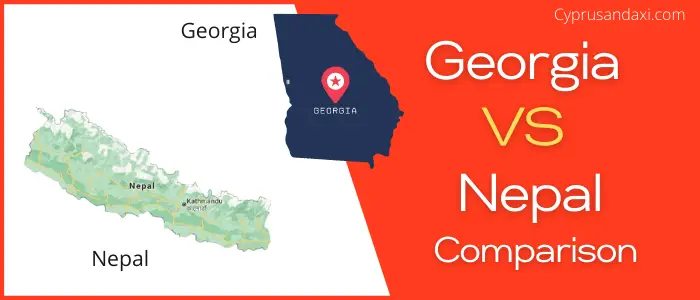Is Georgia bigger than Nepal