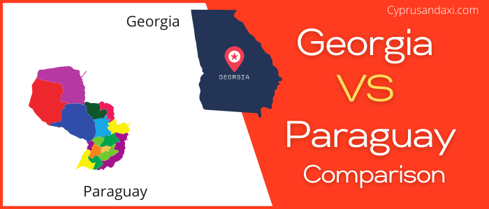 Is Georgia bigger than Paraguay