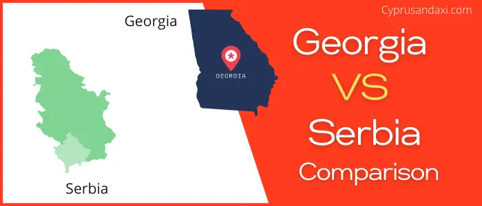 Is Georgia bigger than Serbia