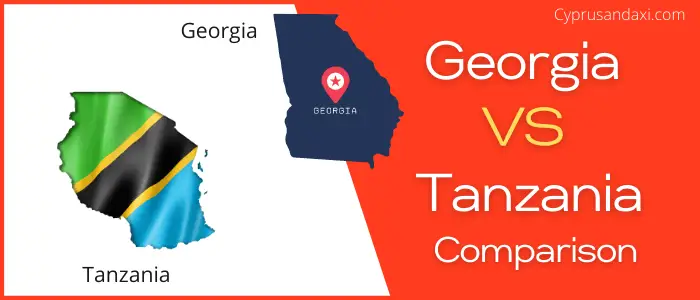 Is Georgia bigger than Tanzania