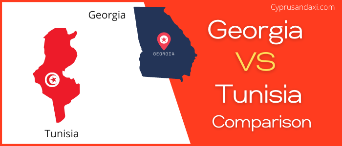 Is Georgia bigger than Tunisia
