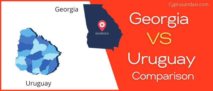 Is Georgia bigger than Uruguay