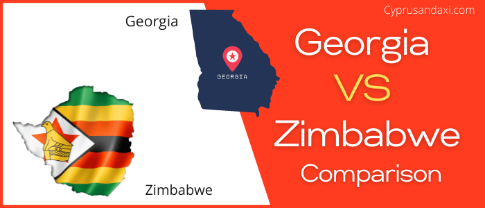 Is Georgia bigger than Zimbabwe