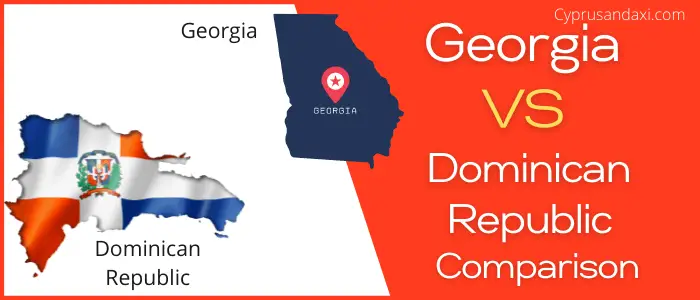 Is Georgia bigger than the Dominican Republic