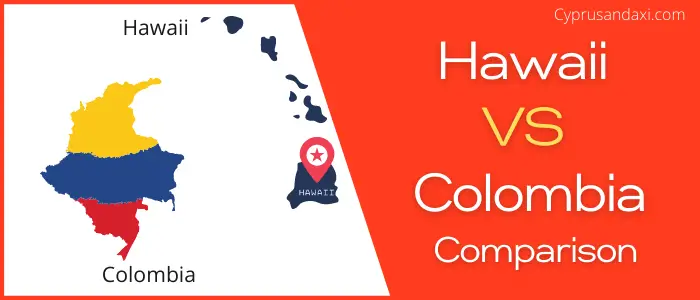 Is Hawaii bigger than Colombia