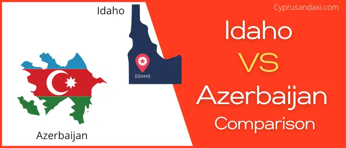 Is Idaho bigger than Azerbaijan